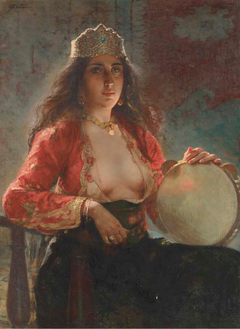 The Tambourine Player by Francesco de Maria