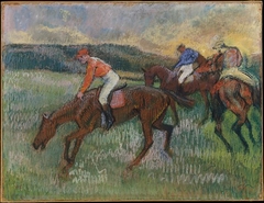 Three Jockeys by Edgar Degas