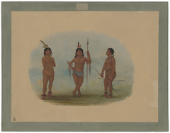 Three Young Tobos Men by George Catlin