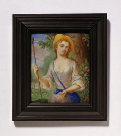 Unknown woman as a herdess by Jean Adam Mathieu