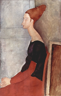 Porträt der Jeanne Hébuterne in dunkler Kleidung by Amedeo Modigliani