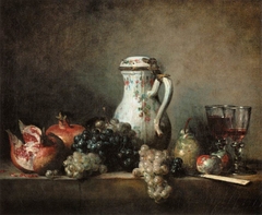 Grapes and Pomegranates by Jean-Baptiste-Siméon Chardin