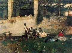 Dinar a l'Alhambra by Marià Fortuny