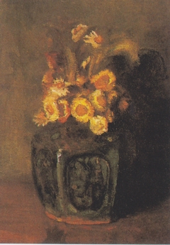 Ginger Pot with chrysanthemums by Vincent van Gogh