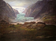 View of Nigardsbreen in Jostedalen by Johan Christian Dahl