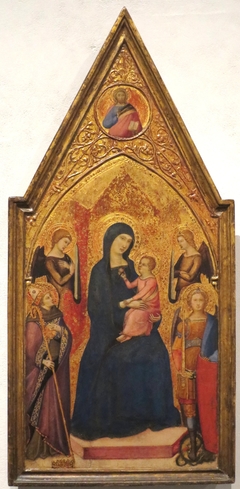 Virgin and Child with Sts. Louis of Toulouse and Michael by Luca di Tommè