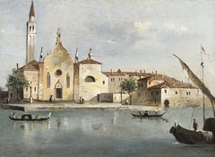 Vue de l'île de Santa Maria delle Grazie by Francesco Guardi