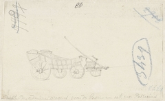 Wagen in Duitsland voor vervoer van bagage en passagiers by Aert Schouman