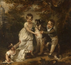 Walter Calverley Trevelyan, later Sir Walter Calverley Trevelyan, 6th Bt (1797-1879) and his Sisters Maria Jane Trevelyan, later Mrs Noel Ellison and Julia Trevelyan (d.1884) as Children by Anonymous