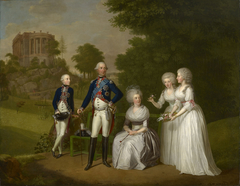 Wilhelm IX, Landgrave of Hesse-Cassel, later Elector Wilhelm I, his wife, Wilhelmine Caroline and their children, Wilhelm, Friederika and Caroline by Wilhelm Böttner