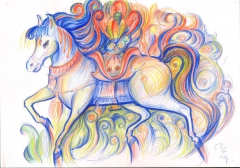 Wind Horse Lungta by Marie DraW