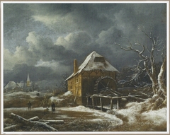 Winter Landscape with a Watermill by Jacob van Ruisdael