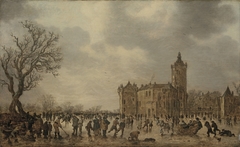 Winter Landscape with Castle Montfoort by Jan van Goyen