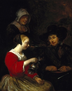 ''Woman Pouring Wine'' by Gerard ter Borch