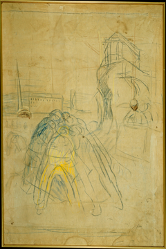 Workers on the Building Site by Edvard Munch