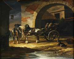 A Cart Loaded with Kegs by Théodore Géricault