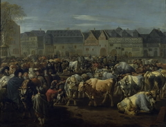 A Cattle Fair by Johann Heinrich Roos