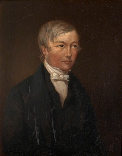 A Man wearing a White Tie and Black Jacket by Anonymous