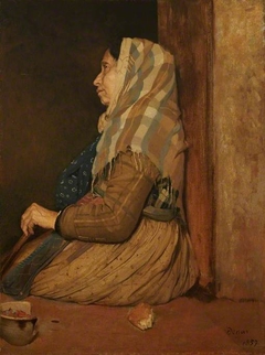 A Roman Beggar Woman by Edgar Degas