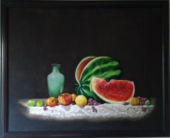 A still life paintnig by Abdel zhiri