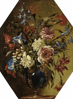 A vase of flowers by Johann Rudolf Byss