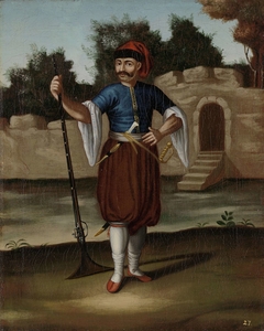 Albanian Soldier by Jean Baptiste Vanmour