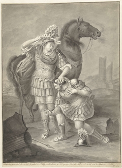 Alexander en Lysimachus by Joannis Jacobus Bijlaert