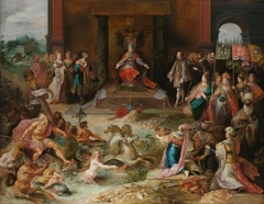 Allegory on the Abdication of Emperor Charles V in Brussels by Frans Francken the Younger