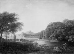 Arcadian Landscape. Motif from Baia in Italy by Jens Juel