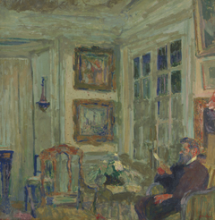 Arthur Fontaine lisant by Édouard Vuillard