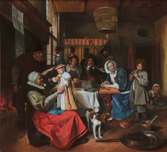 'As the Old Sing, so Pipe the Young' by Jan Steen