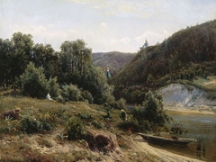 At the monastery by Ivan Shishkin