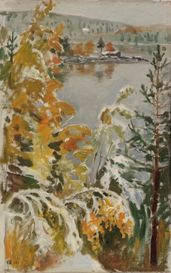 Autumn Landscape, First Snow by Akseli Gallen-Kallela