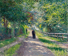 Avenue of the Villa des Fleurs in Trouville by Gustave Caillebotte