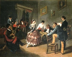 Baile en un salón by Manuel Cabral y Aguado Bejarano