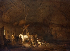 Barn Interior by Egbert van der Poel