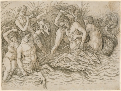 Battle of the Sea Gods (right half) by Andrea Mantegna