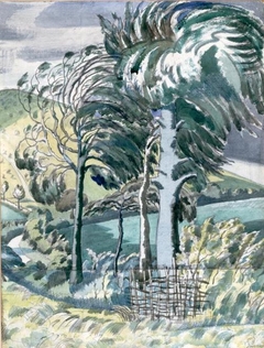 Beeches in the Wind by Paul Nash - Paul Nash - ABDAG002872 by Paul Nash