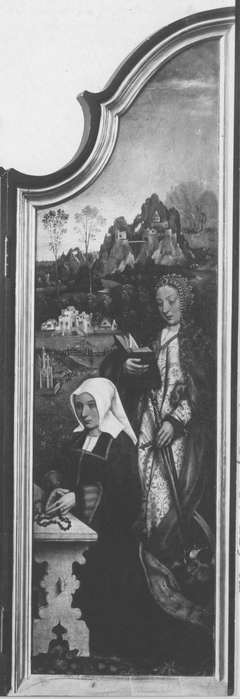 Beweinungsaltar: Hl. Katharina mit Stifterin by Master of Frankfurt