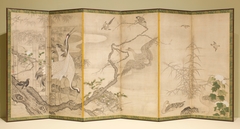 Birds in Landscape [left of a pair] by Shūgetsu