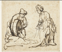 Boaz en Ruth by Rembrandt