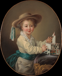 Boy with a House of Cards by François-Hubert Drouais