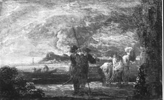 Bucht bei ruhiger See by Salvator Rosa