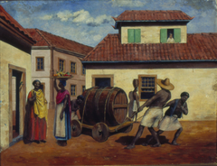 Cena do Porto de Santos, 1826 by Adrien Henri Vital van Emelen