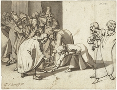 Christus en de overspelige vrouw by Gerard ter Borch I