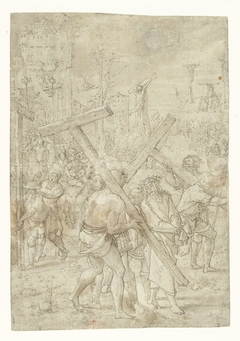 Christus op de weg naar de Calvarieberg by Pieter Coecke van Aelst I