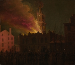 Conflagration of the Masonic Hall, Chestnut Street, Philadelphia, Pennsylvania by John Lewis Krimmel