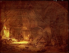 Cottage Interior by Adriaen van Ostade