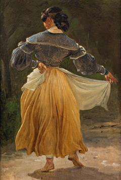 Dancing Roman woman by Wilhelm Marstrand