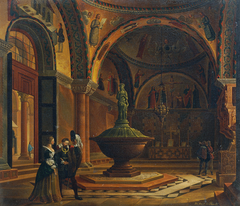 Das Innere des Baptisteriums von San Marco in Venedig by Giovanni Battista de Pian